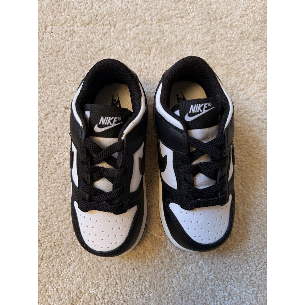 Nike Dunk Low TD Black/White Colorblock Sneakers Kids 7C CW1589-100